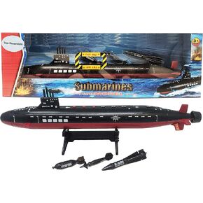 16.5 Inch Toy Black Submarine with Sound Effects and Torpedo