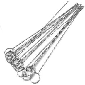 17Pcs Sewing Loop Turner Hook with Latch,Handmade Sewing Tools DIY Knitting Accessories,for Silicone Beads Fabric Tube Straps Belts Strips,2 Size- Long & Short Stainless Steel Loop Turner