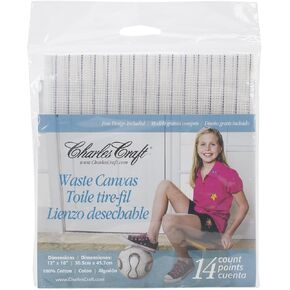 DMC Charles Craft Waste Canvas 14 Count 12"X18", Natural