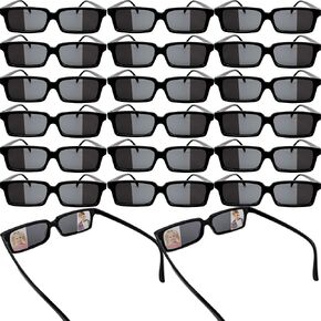 20 Pcs Sunglasses Rear View Mirror Real Detective Glasses Anti Track See Behind You with Inside The Lens Mirror for Child Escape Room Party Favor Detective