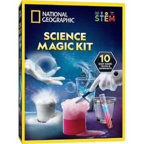 NATIONAL GEOGRAPHIC Magic Chemistry Set - Science Kit for Kids with 10 Amazing Magic Tricks, STEM Projects and Science Experiments, Science Toys, Great Gift for Boys and Girls 8-12 (Amazon Exclusive)