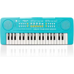 BIGFUN Kid Keyboard Piano - 37 Keys Keyboard Piano Kids Multifunction Music Educational Instrument Toy Keyboard Piano for 3, 4, 5, 6, 7, 8 Girls and Boys (Blue)