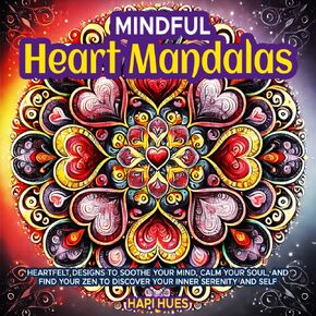 Mindful Heart Mandalas: Heartfelt Designs to Soothe Your Mind, Calm Your Soul, and Find Your Zen to Discover Your Inner Serenity and Self (Mindfulness Moments Coloring Series)