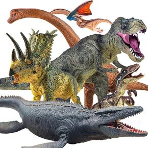6PCS Jumbo Dinosaur Toy Set, Realistic Dinosaur Toys for Kids - Large Dino Playset for Boys and Girls 3 4 5 6 7 Year Old Children Birthday Dinosaur Lovers
