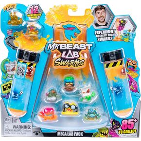 MrBeast Lab Swarms Series 2, Atomic Series 12 Pack – Python Panther, Add Water, Shake The Test Tube and Reveal 2 of 12, 1-inch (2.5 cm) MrBeast Swarms Collectible Micro Beasts. 85+ to Collect!
