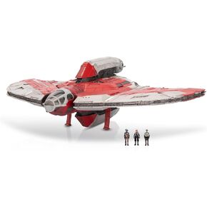حرب النجوم Micro Galaxy Squadron Ahsoka Tano's T-6 Jedi Shuttle-مركبة 13 بوصة مع أجنحة دوارة وثلاثة ملحقات شخصية صغيرة بحجم 1 بوصة