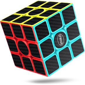 CFMOUR Original Speed Cube 3x3x3, Fast Magic Cube for Kids, Smooth Carbon Fiber Cubes, Puzzle Toys