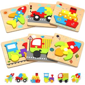 Wooden Toddler Puzzles Gifts Montessori Toys for 1 2 3 Years Old Boys Girls in Saudi Arabia