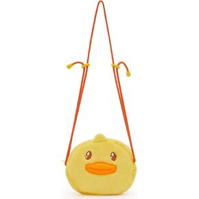 B.DUCK Plush Purse Crossbody Bags Kawaii Handbag with Zipper Cute Duck Shoulder Bag Coin Wallet Toy Purse for Gifts