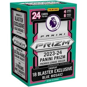 2023-24 Panini Prizm English Premier League EPL Soccer Hobby Blaster Box (Blue Mosaic Prizms)
