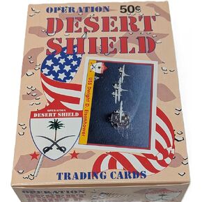 1991 Operation Desert Shield Historic Military Trading Cards - Complete Unopened Box of 20 Packs (240 Cards)