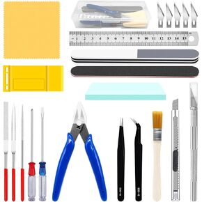 23Pcs Hobby Model Building Tools Kit for Gundam, Modeler Basic Tools Craft Set for Modeling, Repairing and Fixing