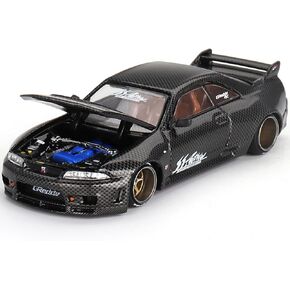 Skyline (R33) Active Carbon R RHD (Right Hand Drive) Carbon Black (Designed by Jun Imai) Kaido House Special 1/64 Diecast Model Car by True Scale Miniatures KHMG116