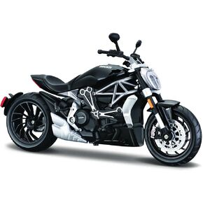 Maisto Ducati Diavel S 1:12 Scale Motorcycle Model with Suspension and Fold-Out Side Stand 17 cm Black (5-20101)