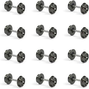 عجلات N Scale 33 "Metal DC Wheels المحور المعدني للقطارات النموذجية شاحنات HP05150 (12)