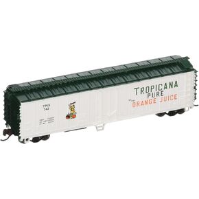 Bachmann Industries ACF 50' Steel Reefer Tropicana Car, White/Green, N Scale