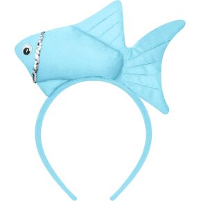 Red and Blue Fish Headbands, Cute Kids Fish Styles Headbands, Fish Costume Accessories Dress Up Party Favors Supplies