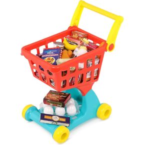 Battat – Pretend Shopping Playset – Play Groceries & Cart – 29 Play Food Items – Play Kitchen Accessories – 2 Years + – Shopping Day Grocery Cart