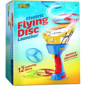 Flying Disc Launcher for Kids - Boys Toys Ages 4-8 Year Old - Birthday Gifts for Boy Age 4, 5, 6, 7, 8, Years - Outdoor Toys Games Gift - Backyard Toy Activities Ideas - 6-8, 5-7