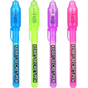 Invisible Ink Pen with UV Light Secret Message Pen Spy Pens Magic Invisible Markers Classroom Gifts for Students, Party Favors for Kids 8-12, Goodie Bag Stuffers for Kids