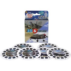 WARM FUZZY Toys Planes and Jets Reels for Viewfinder - Viewfinder Reels for Kids & Adults, Classic Toys, 3D Reel, Retro Toys, Contains 6 Slides with 42 High Definition 3D Images