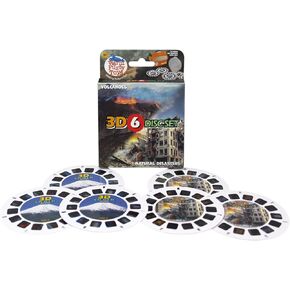 WARM FUZZY Toys Volcanoes and Natural Disasters Reels for Viewfinder - Viewfinder Reels for Kids & Adults, Classic Toys, 3D Reel, Retro Toys, Contains 6 Slides with 42 High Definition 3D Images