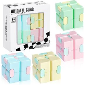 Cube Anxiety Relief Toy Hand Held Magic Sensory Stress Cube Toy for Adults Kids Relieve Stress Christmas Party Favors(Classic Style)