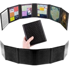 CASEMATIX Miniature DM Screen - 6-Panel Faux Leather Mini Dungeon Master Screen for TTRPGs, Compact DnD DM Screen for Better Player Connection & Immersive Tabletop RPG Sessions with Low-Profile Design