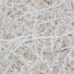 Caleihd Crinkle Cut Paper Shred Packing Grass Cushion Paper Streamer for Christmas Wedding Birthday Bridesmaid Engagement Craft Gift Boxes Bags Basket Filler Decoration 4.5oz White