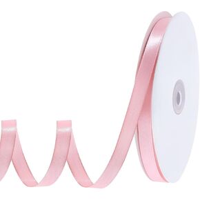 120 Yards Pink Ribbon 3/8 Inch Pink Satin Ribbon Craft Thin Valentines Ribbon for Hair Bow Making Gift Wrapping Floral Bouquet Wedding Party Valentine's Day Mother's Day Decorations