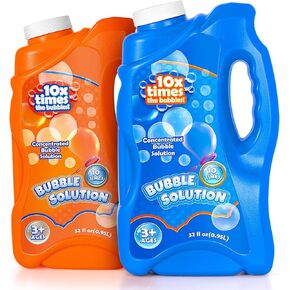2 Bottles Bubble Solution Refills 64 oz (up to 5 Gallon), Concentrated Solution for Bubble Machine, Bubble Gun, Bubble Wands, Bubble Mower