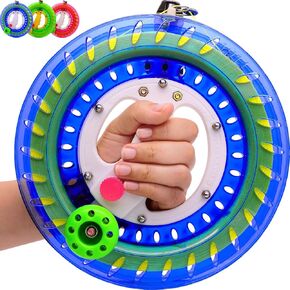 Kite Reel and Kite String Spool,8.7inches Dia with 1200ft Kite String, Kite Line Winder with Lock and Connector for Kids & Adults (Blue)
