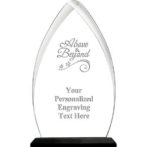 9.25" Gateway Skyline above and Beyond Acrylic Award, Custom Engraved above and Beyond Trophy, Engraving Included, Prime