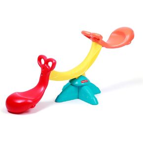 Fisher-Price: Happy Whale Aresaw-360 Teeter Teeter Totter ، مقعد على شكل حوت ، لعبة ملعب ، داخلي وخارجي ، تنمو ، أطفال توددلز الأعمار 2+