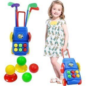 Children's Golf Activity Set - Complete with Clubs, Bases, Holes, Flags, Golf Balls, and a Carry Bag for a Complete Golfing Experience!