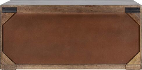 Kate and Laurel Mezzeta Coastal Coastal 2-Door Cabinet ، 30 × 10 × 14 ، الخشب الطبيعي ، خزانة تخزين حديثة مزخرفة مع الأبواب in Kuwait