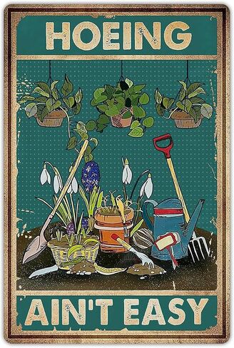 Artlunar Funny Garden Sign Outside Decor - Humorous Gardening Gift for Women Enthusiasts, 12" x 8" (980) in Saudi Arabia