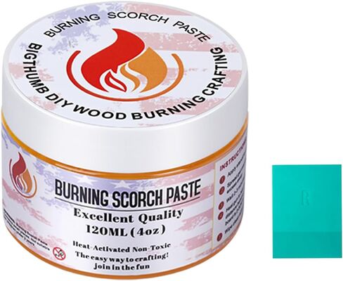 Burning Scorch Paste,Multifunctional DIY Pyrography for Paper, Accurately & Easily Burn Designs for Wood Burning Scorch Marker Stencil Wood Working Tools for Wood Crafts Suitable Artists 1 Pack in Saudi Arabia