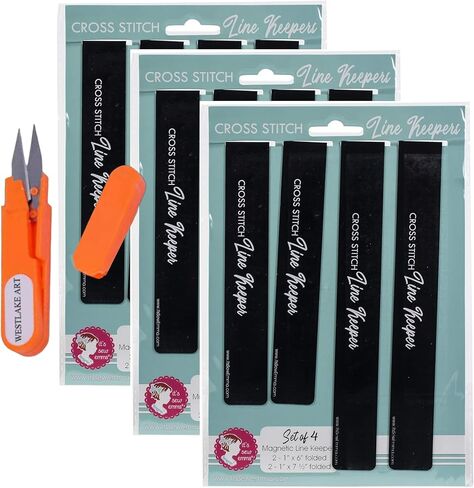 Westlake Art It's Sew Emma Cross Line Line Rucker-Magnetic Ruler for Cross Stitch-Non-Slip Grip Issualities Exproidery Exclseories and Supplies-Bundle Destors (Pack of 3) in Saudi Arabia