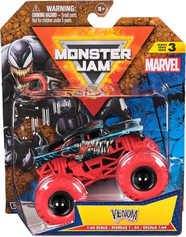 Monster Jam ، Marvel Official Venom Monster Truck ، Vie-Cast Motent ، 1:64 Scale ، Super Hero Kids Toys for Boys Age 3 and Up in Saudi Arabia