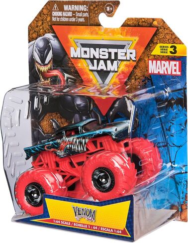 Monster Jam ، Marvel Official Venom Monster Truck ، Vie-Cast Motent ، 1:64 Scale ، Super Hero Kids Toys for Boys Age 3 and Up in Saudi Arabia