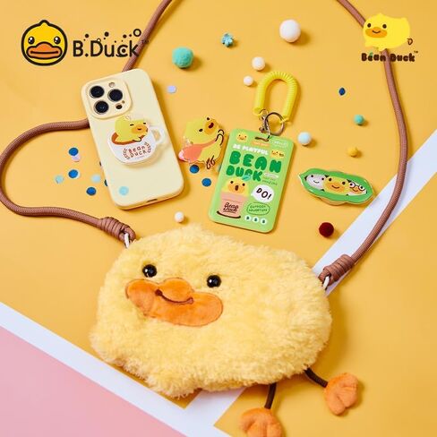 B.DUCK Plush Purse Crossbody Bags Kawaii Handbag with Zipper Cute Duck Shoulder Bag Coin Wallet Toy Purse for Gifts in Saudi Arabia