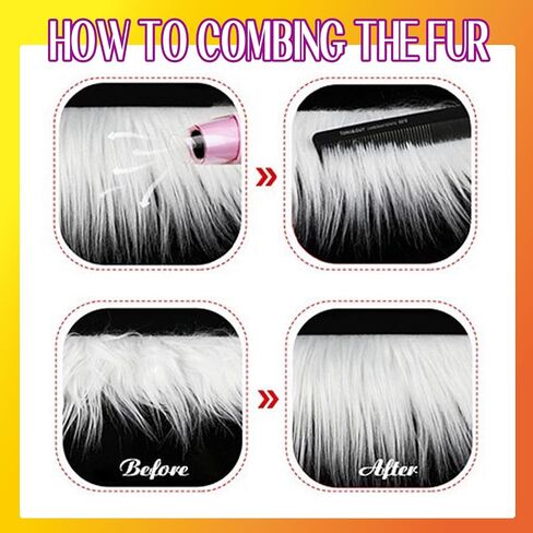 Therian Mask Kit with Fur & Eye Mesk and Felt Sheet,Cat Mask All-in-One to Paint, Blank White Mask for Cosplay Christmas in Saudi Arabia