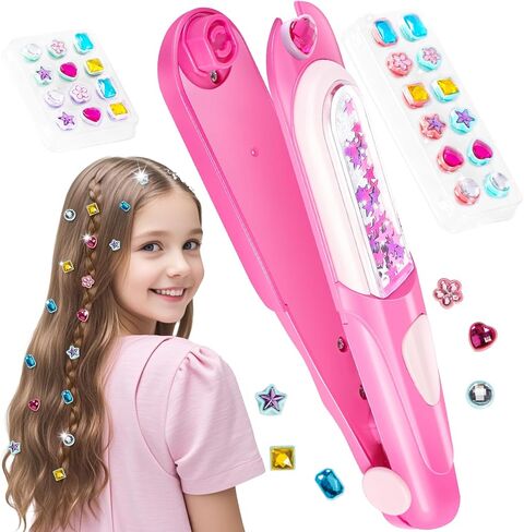 طقم Hair Gem Stamper ، مجوهرات الشعر بلينغ لألعاب الفتيات ، أداة تصفيف الشعر مع الماس اللامع القابل لإعادة الاستخدام ، ألعاب هدايا أعياد الميلاد للفتيات in Kuwait
