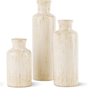 Creative Scents Matte Black Vase Set - Vases for Decor, Perfect for Holding Pampas Grass, Dried/Fresh Flowers, Vases for Your Kitchen, Bedroom, Office, Living Room, or Shelf Decor