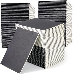 feela 170 Pack Blank Kraft Notebooks, Unlined Sketchbook Mini Cute Note Pad for Drawing Writing, Journal Bulk For Kids Students Office School Supplies, A6, 48 Pages, 4.25" X 5.5", Black