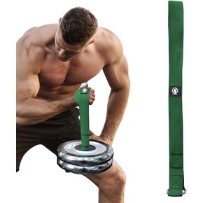 J Bryant Arm Wrestling Training Strap Belt Hand Grip- Ideal for Wrist Forearm and Biceps Workouts Multifunctional Home Gym Fitness Equipment Compatible with 1 inch and 2 inches Barbell Plates