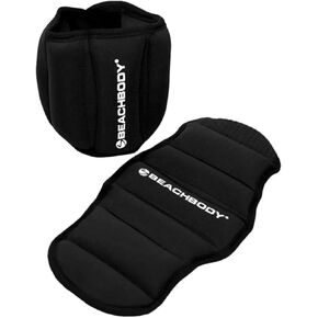 2lb Ankle Weights, Adjustable Ankle Strap and Wrist Workout Weights, Home Gym Equipment for Yoga, Pilates, HIIT, Strength Training, Fitness, Weight Lifting, Walking, Neoprene, Black