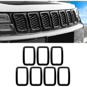 JeCar Grille Inserts ABS Grill Cover Trim Kit for 2017-2021Jeep Grand Cherokee WK2, Black