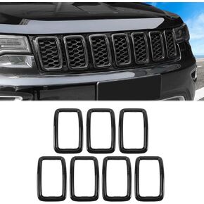 JeCar Grille Inserts ABS Grill Cover Trim Kit for 2017-2021Jeep Grand Cherokee WK2, Black